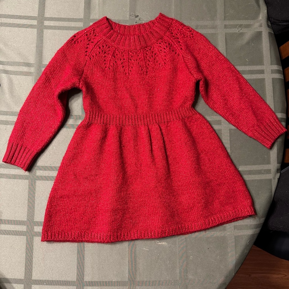 Cozy Red Knit Dress